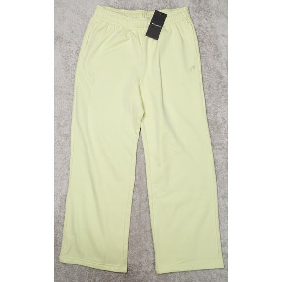 Fabletics Cozy Fleece Wide Leg Sweatpants Morning Dew Green Womens Size M NWT - Picture 1 of 10
